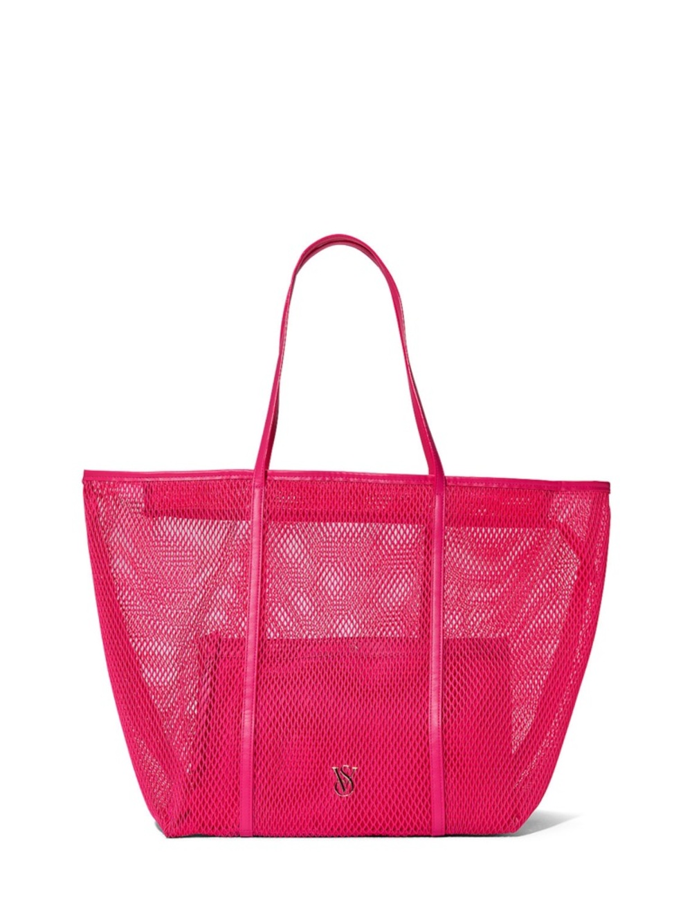 Victoria’s Secret Hot Pink Mesh Tote Bag and pouch set BRAND NEW